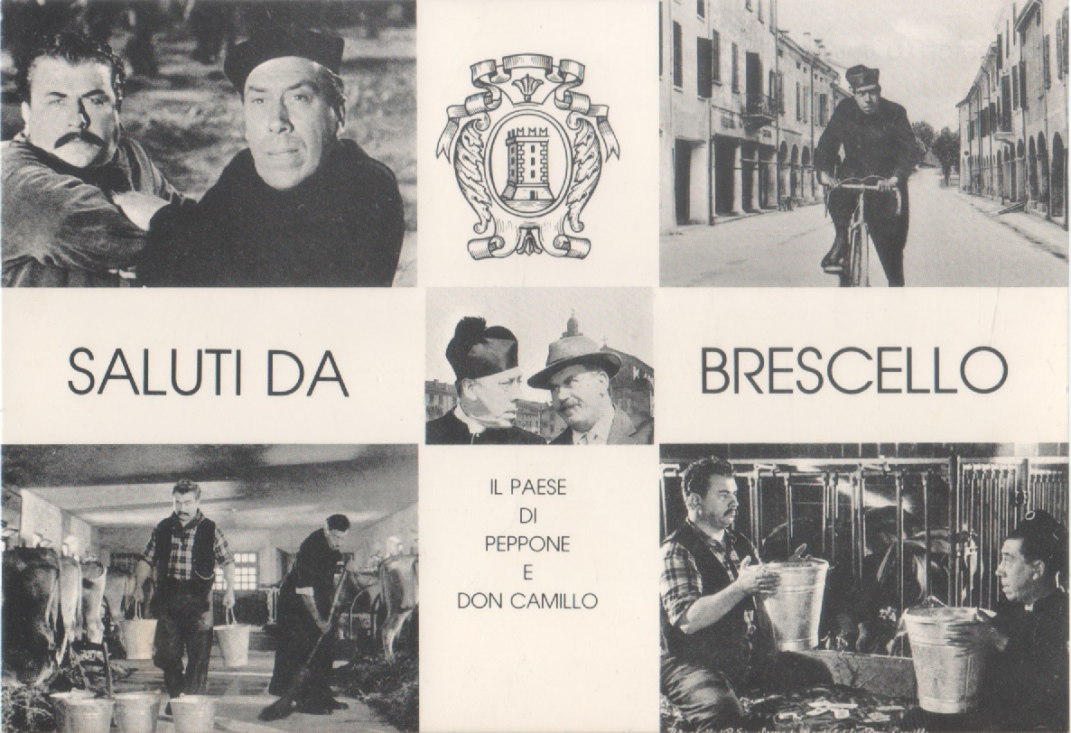 Saluti da Brescello. Peppone e don Camillo. Non viaggiata