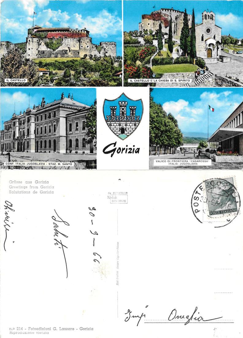 Saluti da Gorizia. Viaggiata 1966