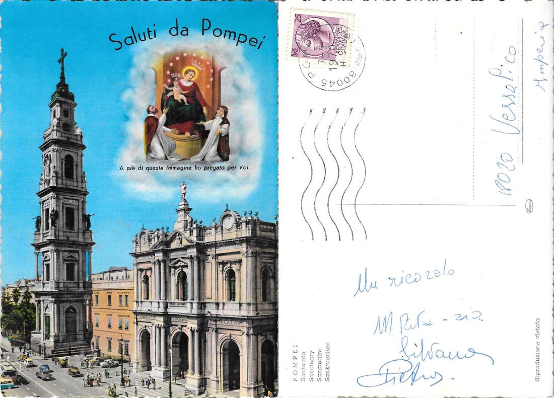 Saluti da Pompei (Santuario). Ed. Cecami. Viaggiata 1970