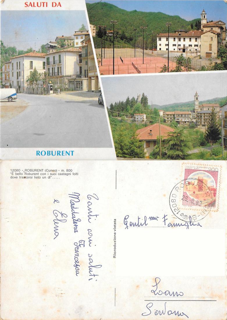 Saluti da Roburent. Vedute. Viaggiata 1983