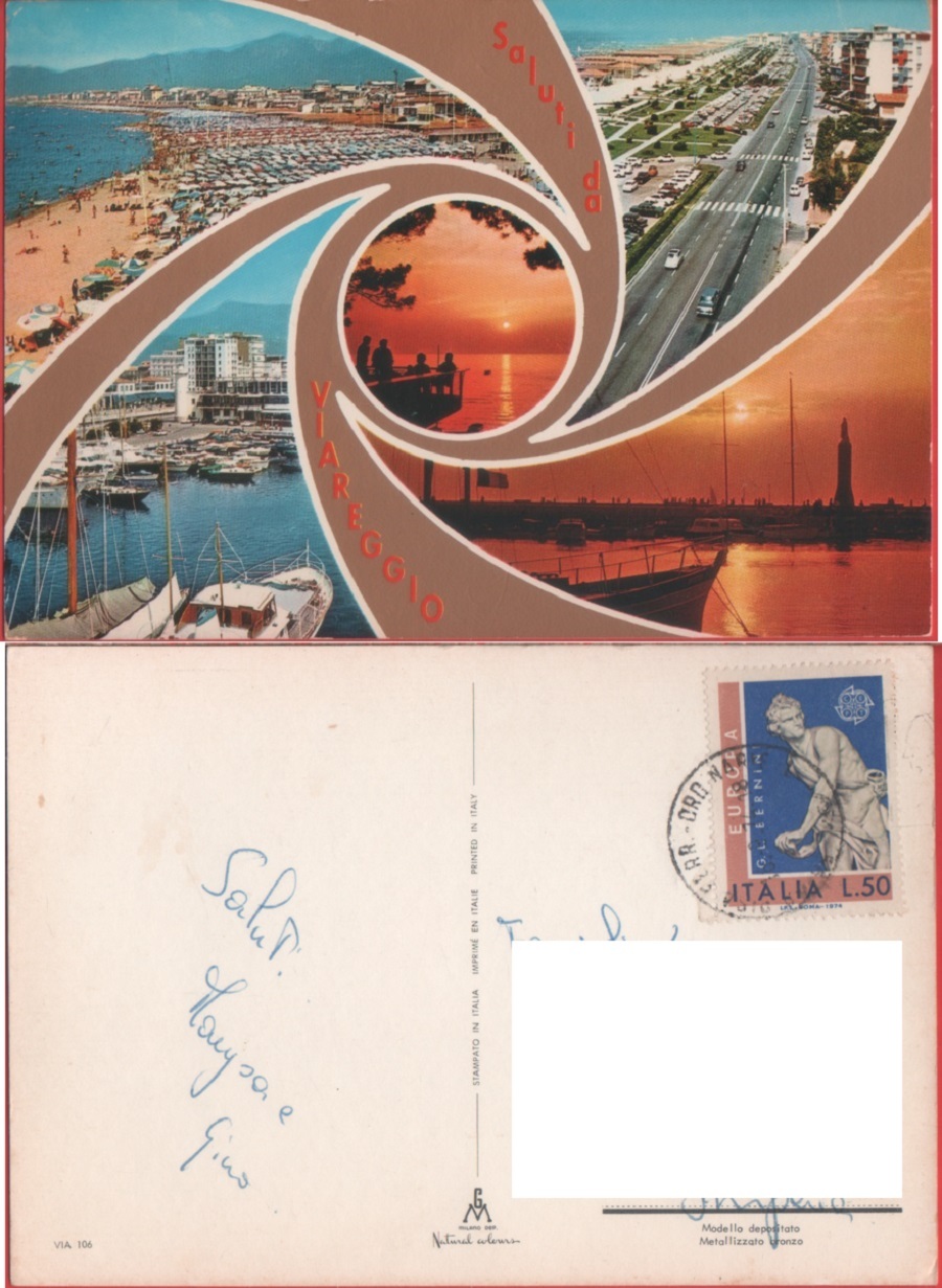 Saluti da Viareggio. Viaggiata