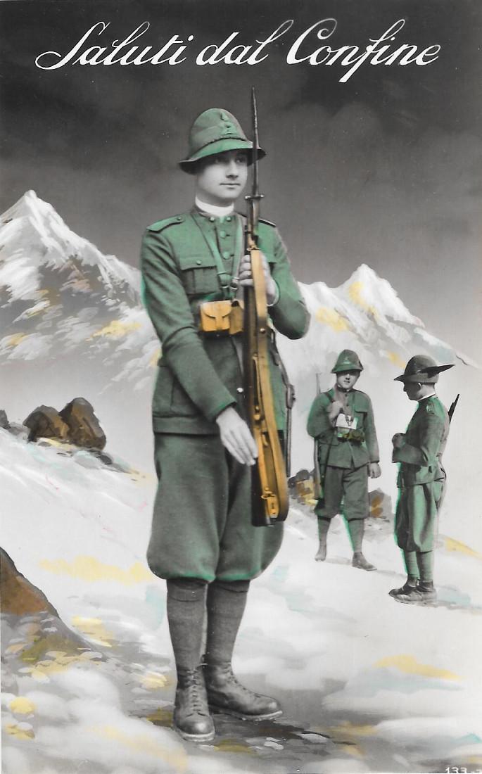 Saluti dal confine. Non viaggiata, originale