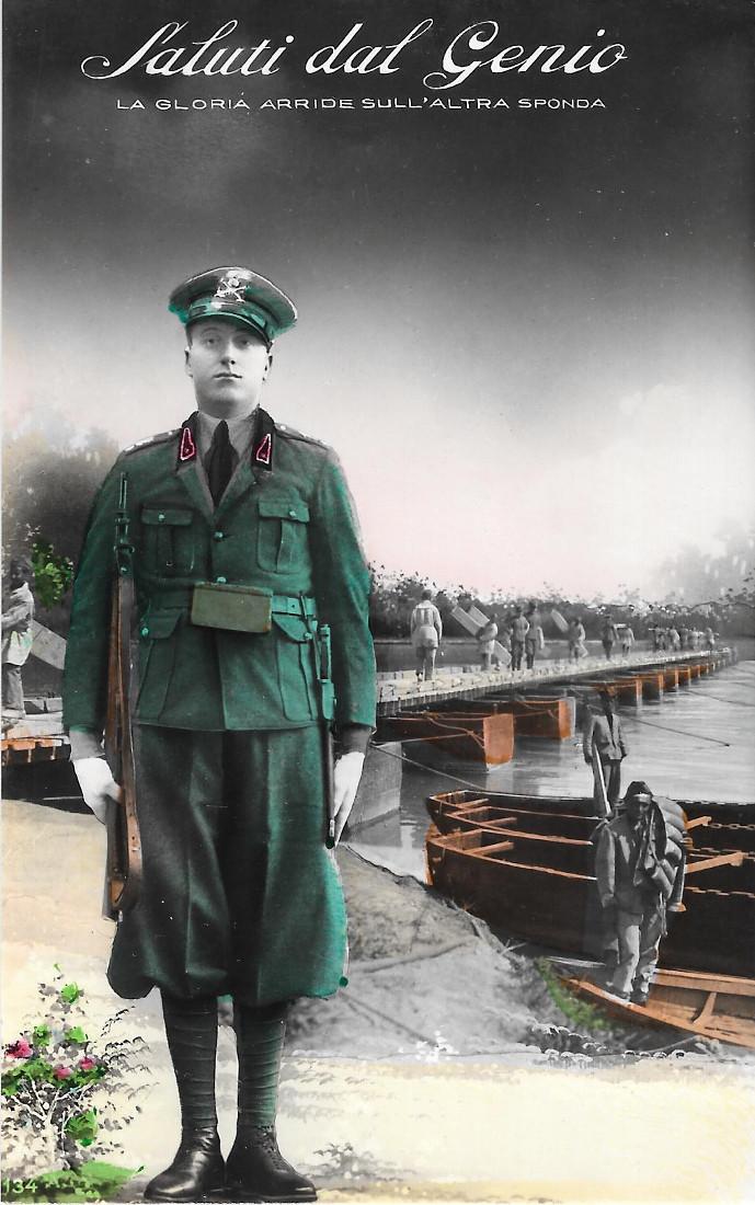 Saluti dal genio. La gloria arride... Non viaggiata, originale 1941