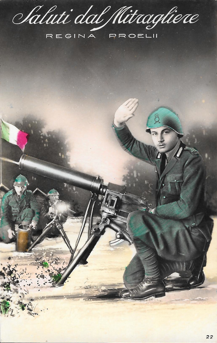 Saluti dal Mitragliere. Regina Proelii. Non Viaggiata, anno di stampa …