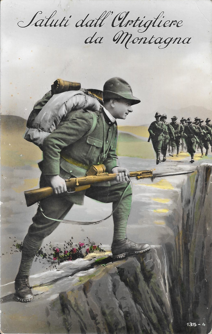 Saluti dall'Artigliere da Montagna. Non Viaggiata, fotocelere