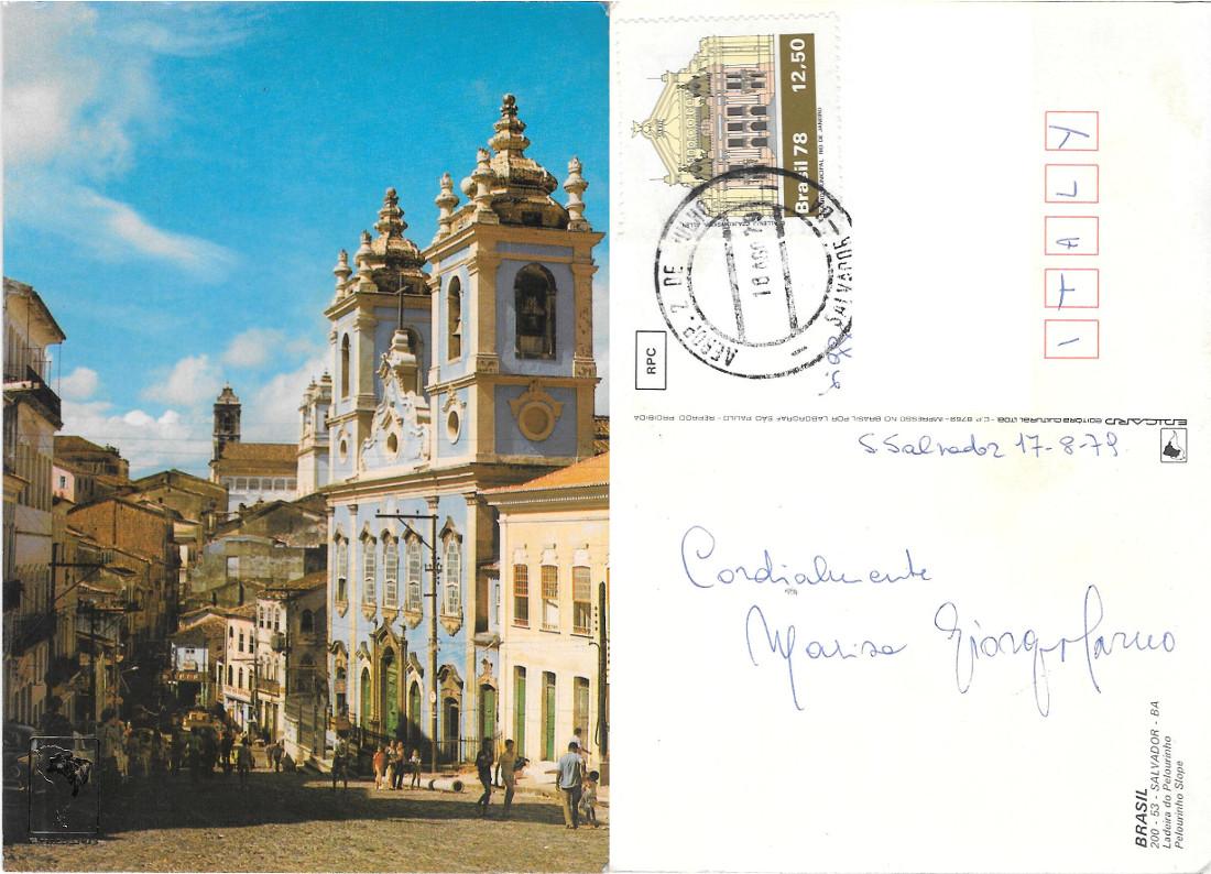 Salvador (BRA). Ledeira do Pelourinho . Viaggiata 1979