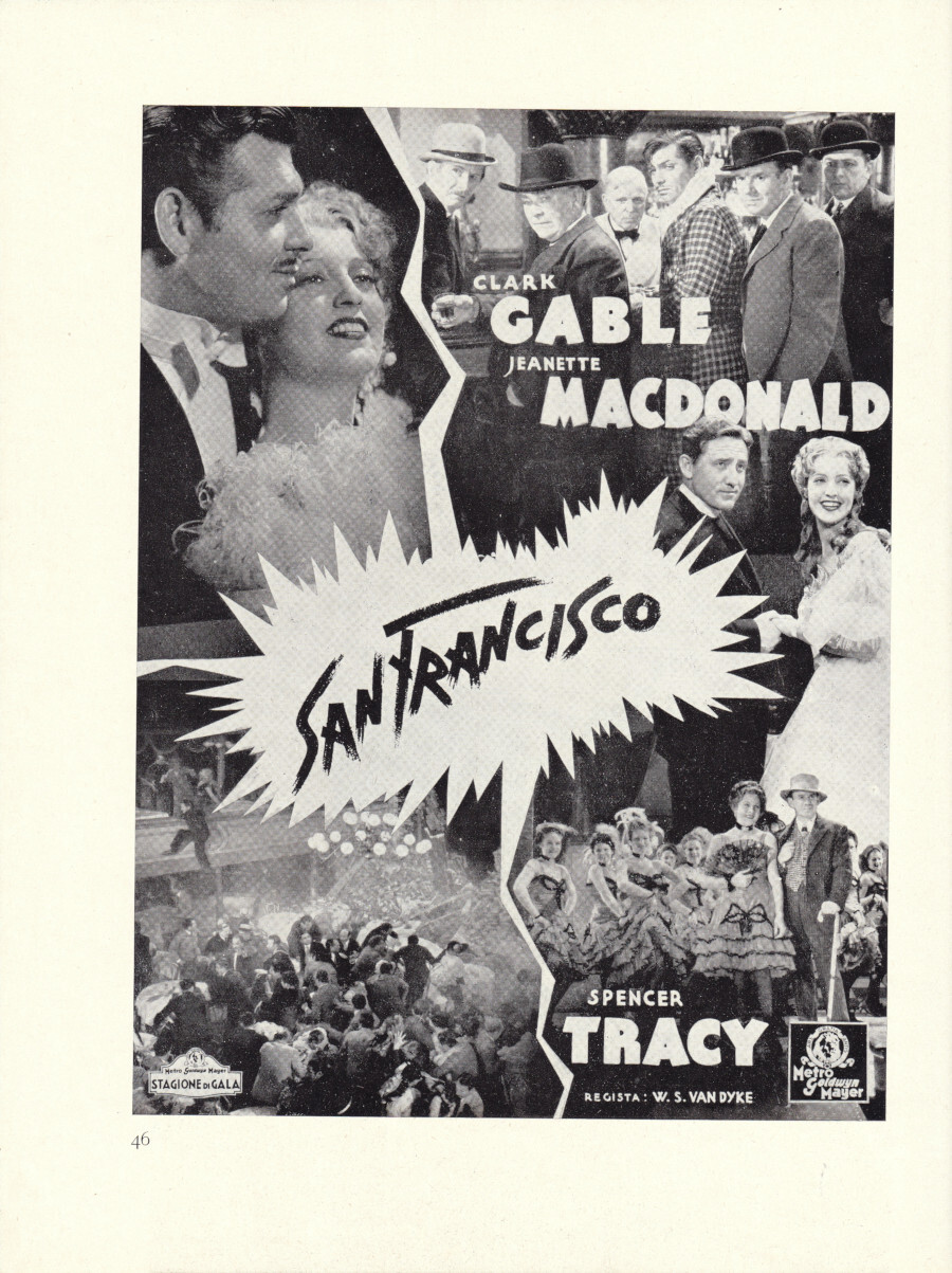 San Francisco. C. Gable, J. Macdonald e S. Tracy. Regia …