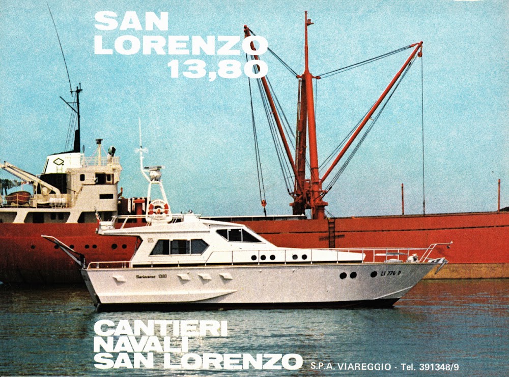 San Lorenzo 13,8. Cantieri San Lorenzo/Fernet Branca. Advertising 1974