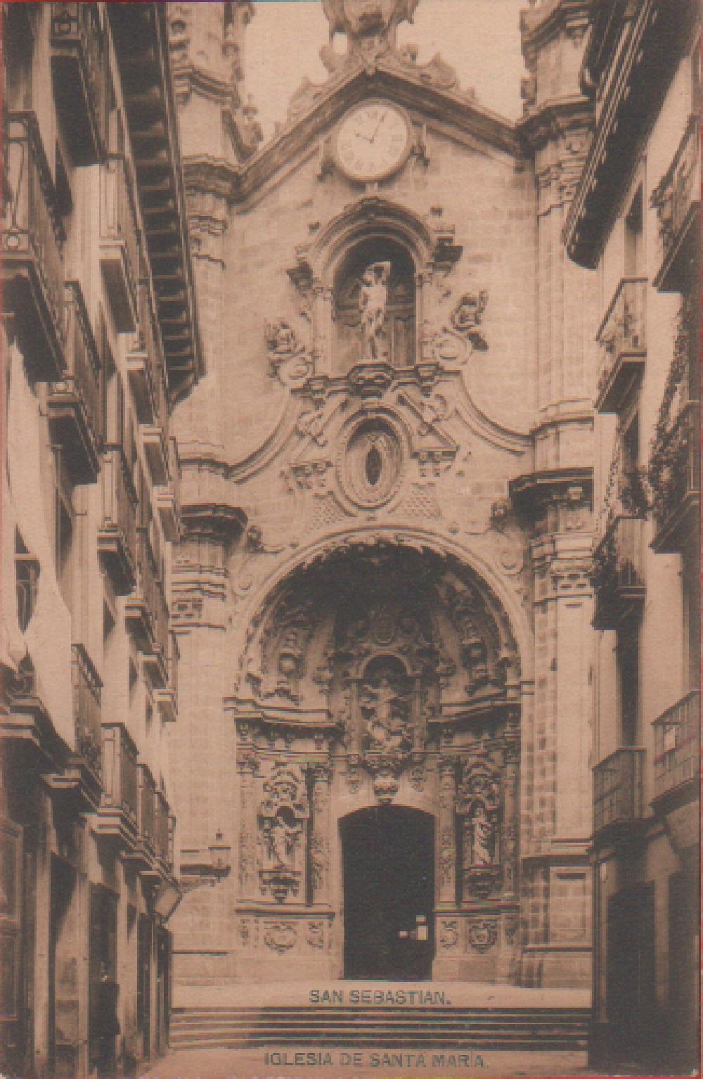 San Sebastian. Iglesia de Santa Maria. Non viaggiata