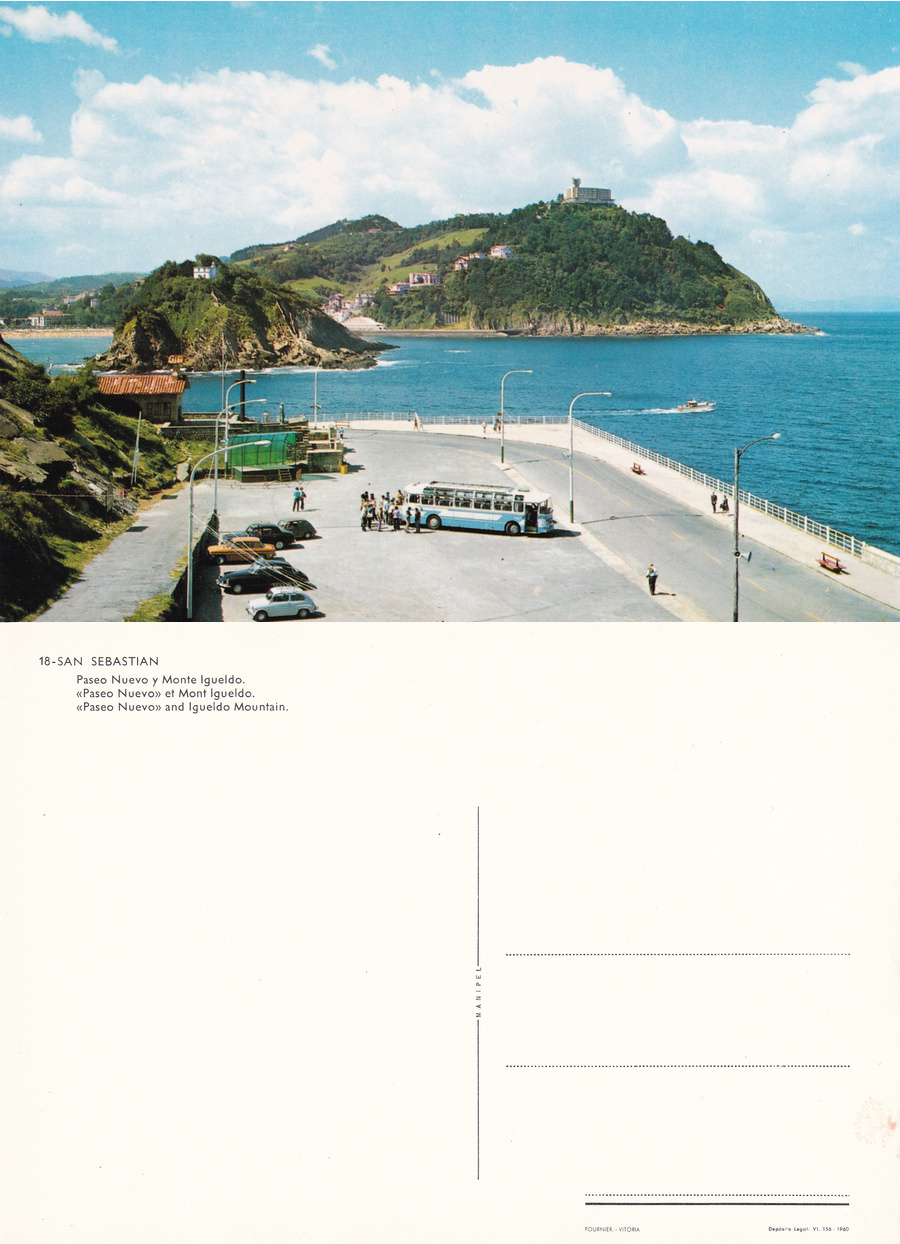 San Sebastian. Paseo Nuevo y Monte Igueldo. Non viaggiata