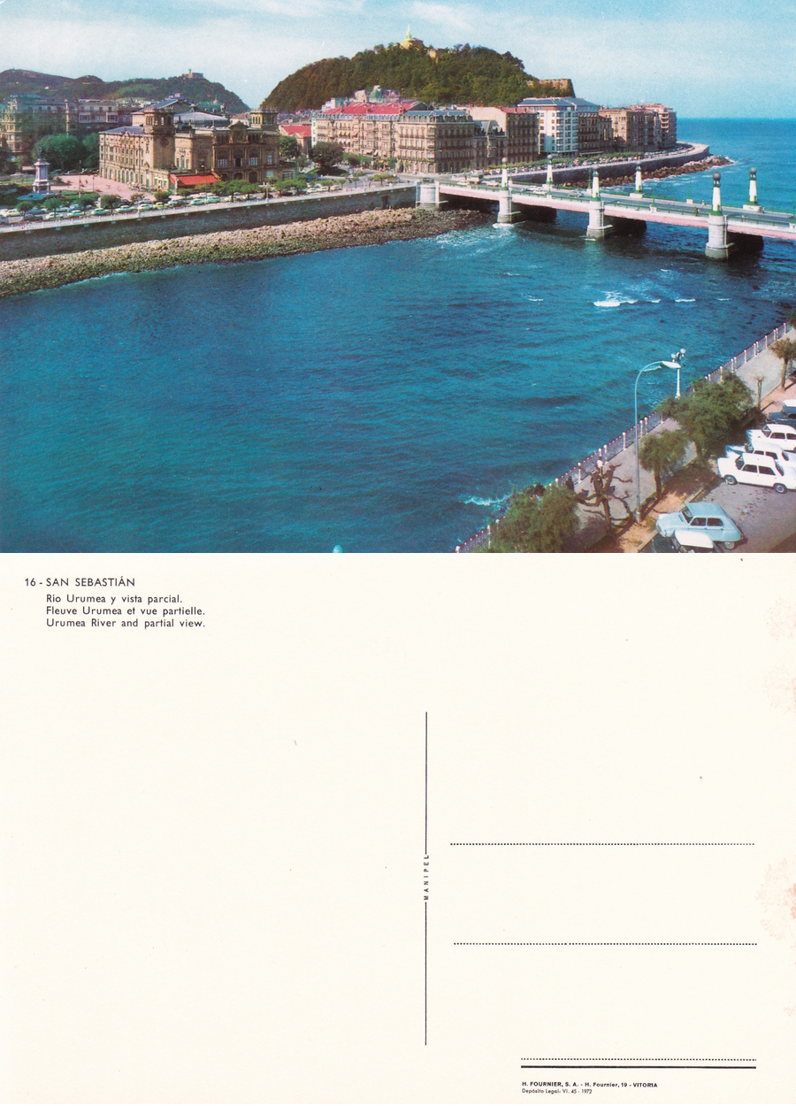 San Sebastian. Rio Urumea y vista parcial. Non viaggiata