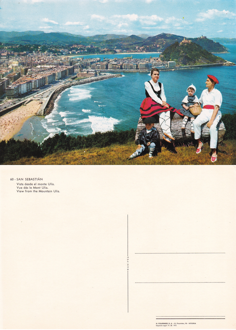 San Sebastian. Vista desde al monte Ulia. Non viaggiata