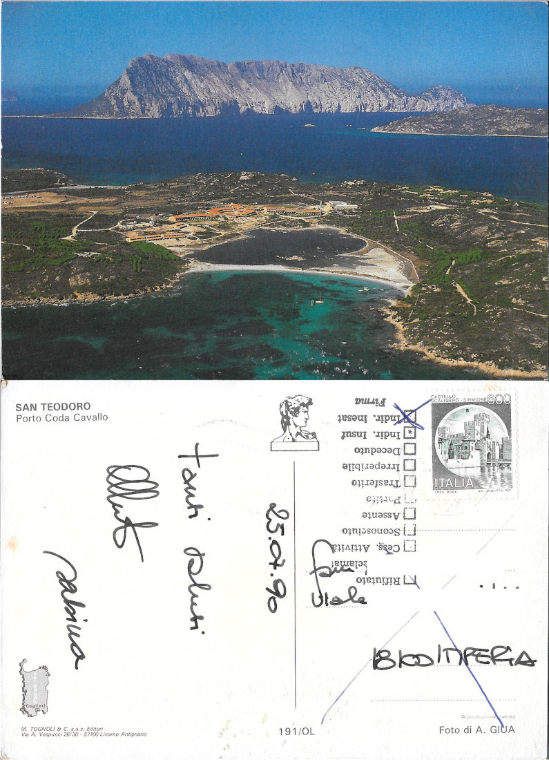 San Teodoro. Porto Coda Cavallo - Viaggiata 1990