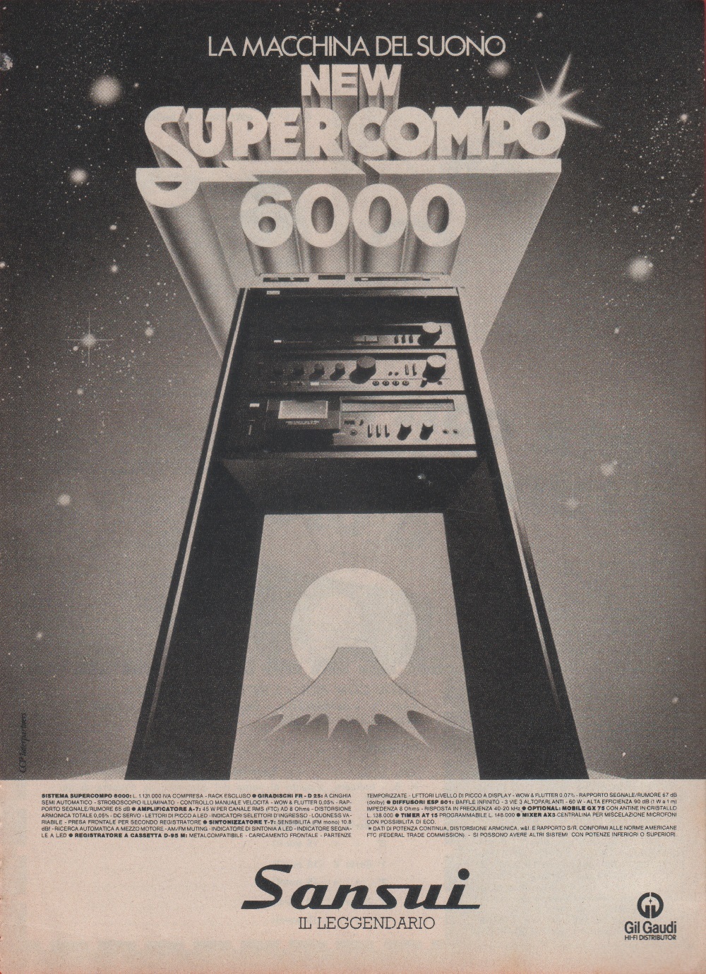 Sansui. New Supercompo 6000. Advertising 1981