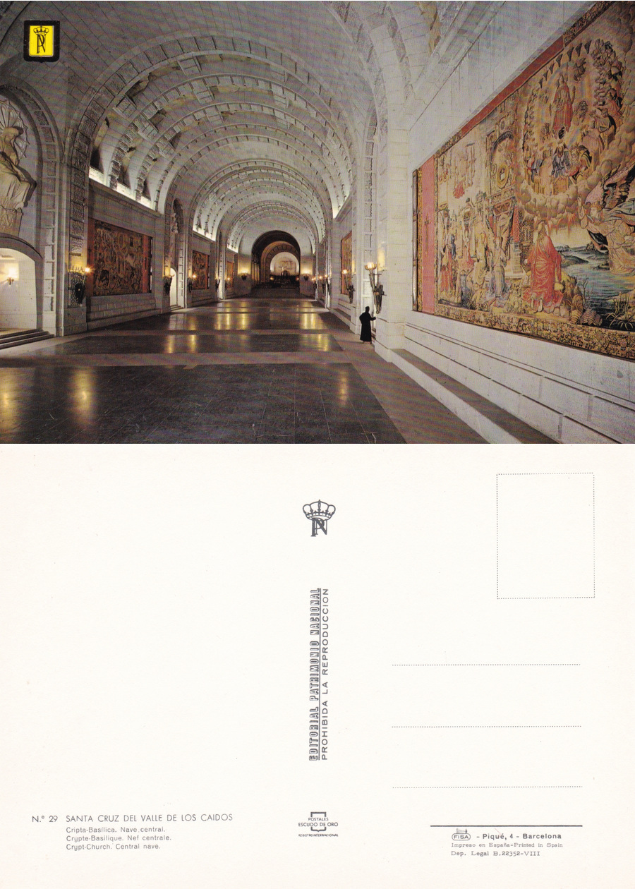 Santa Cruz del Valle de los Caidos. Cripta-Basilica. Nave central. …