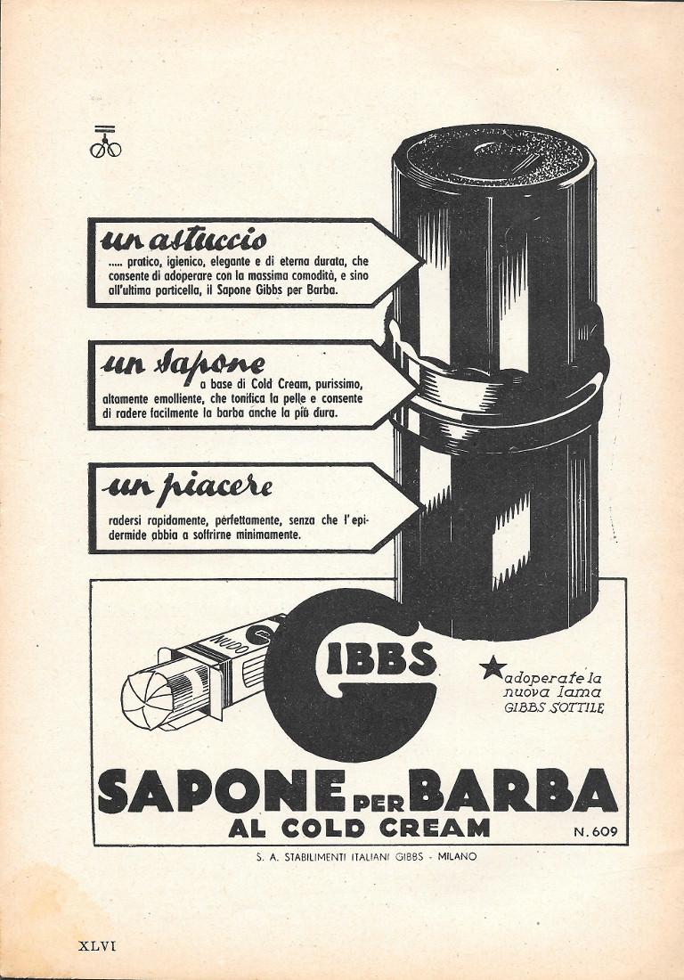 Sapone per barba Gibbs. Un astuccio, un sapone, un piacere. …