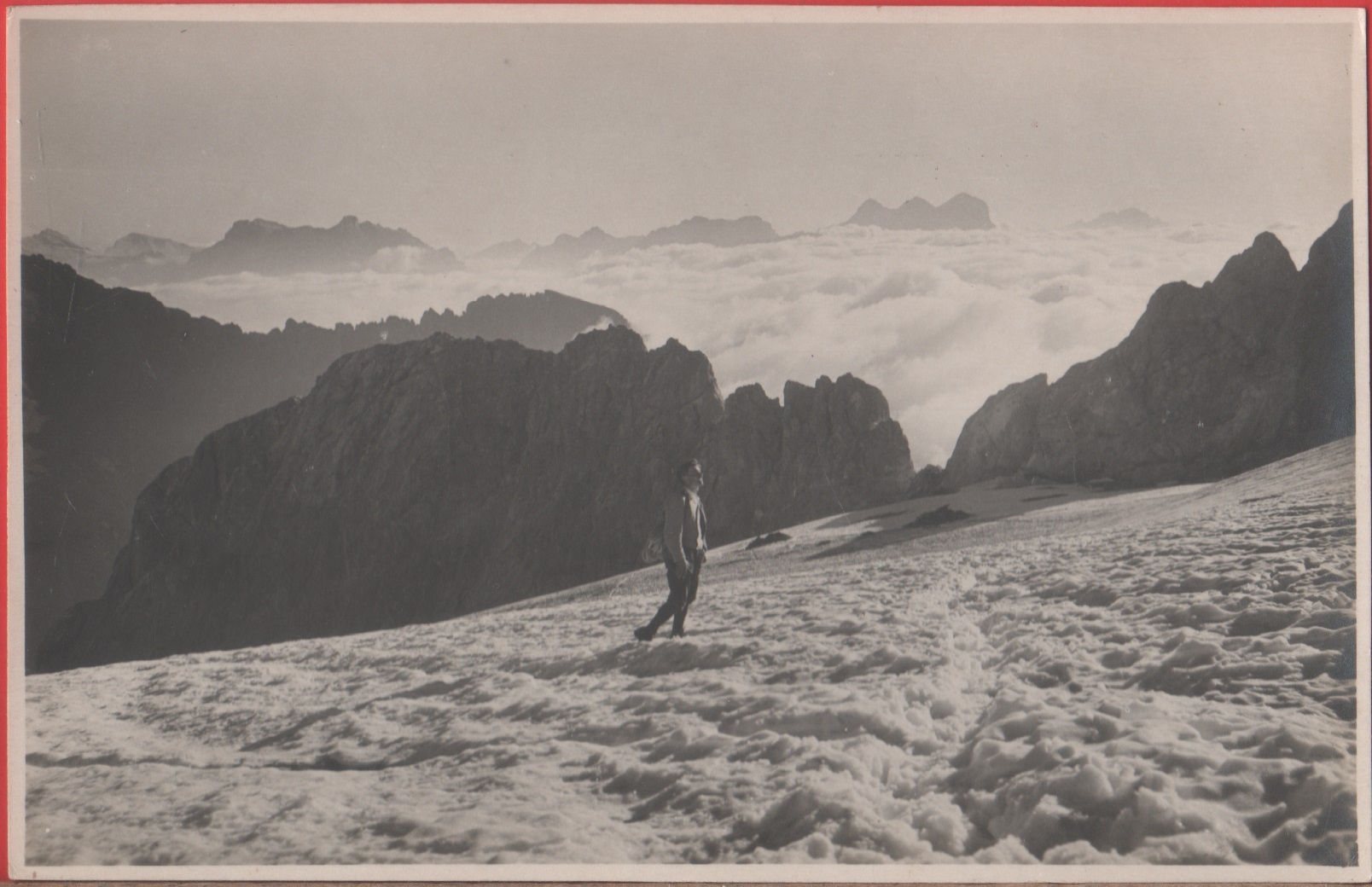 Sasso di Mezzo dal ghiacciaio della Marmolada. Non viaggiata