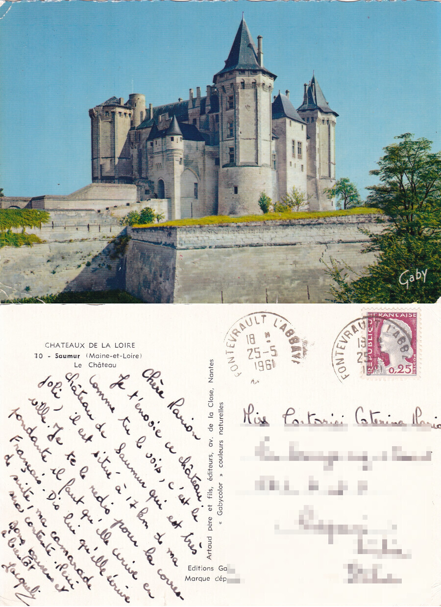 Saumur. Chateau. Viaggiata 1961