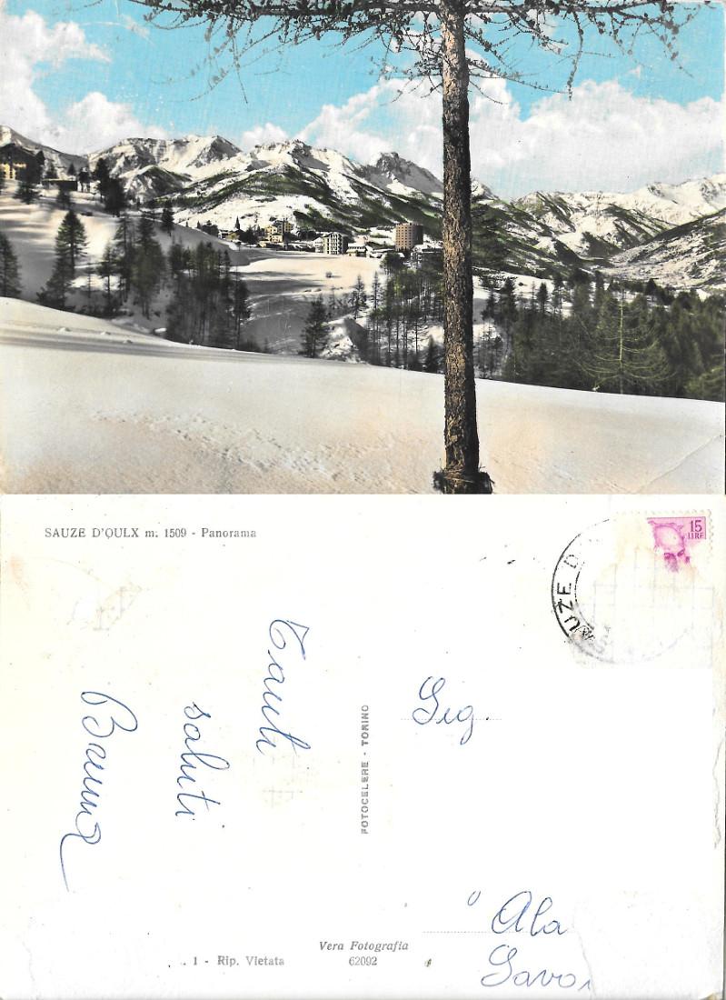 Sauze d'Oulx. Panorama. Viaggiata