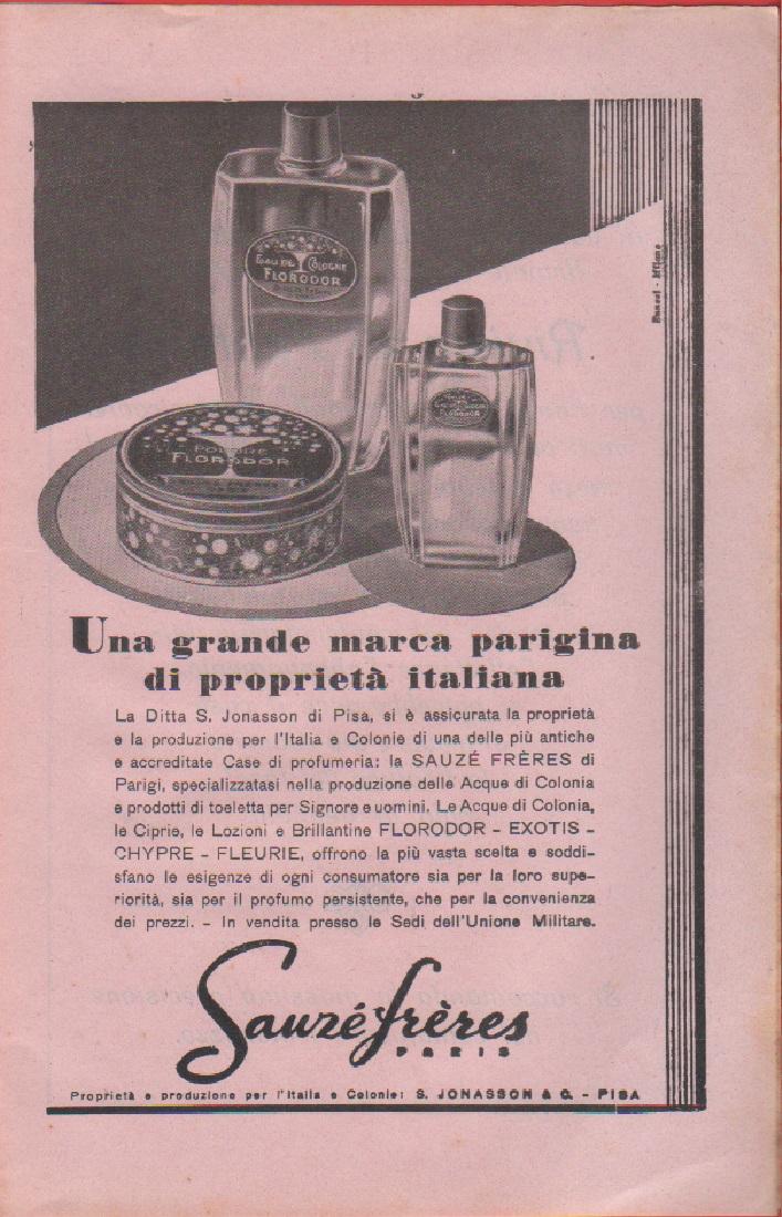 Sauze Freres profumi - Pubblicità 1936
