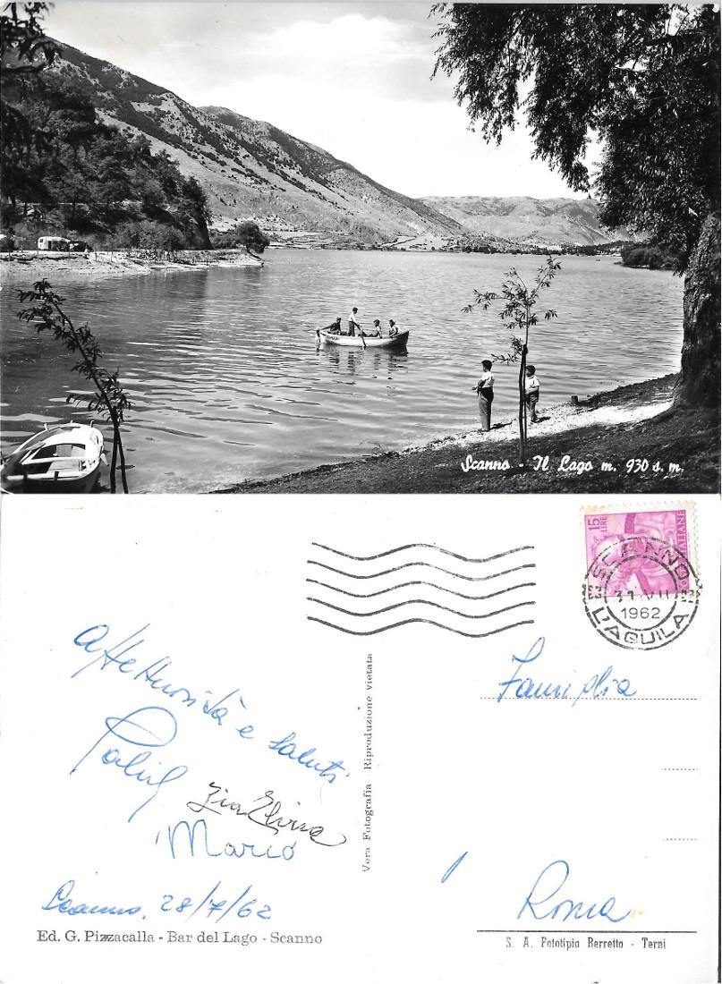 Scanno. Il Lago. Viaggiata 1962