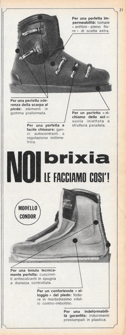 Scarponi Brixia modello Condor - Advertising 1968