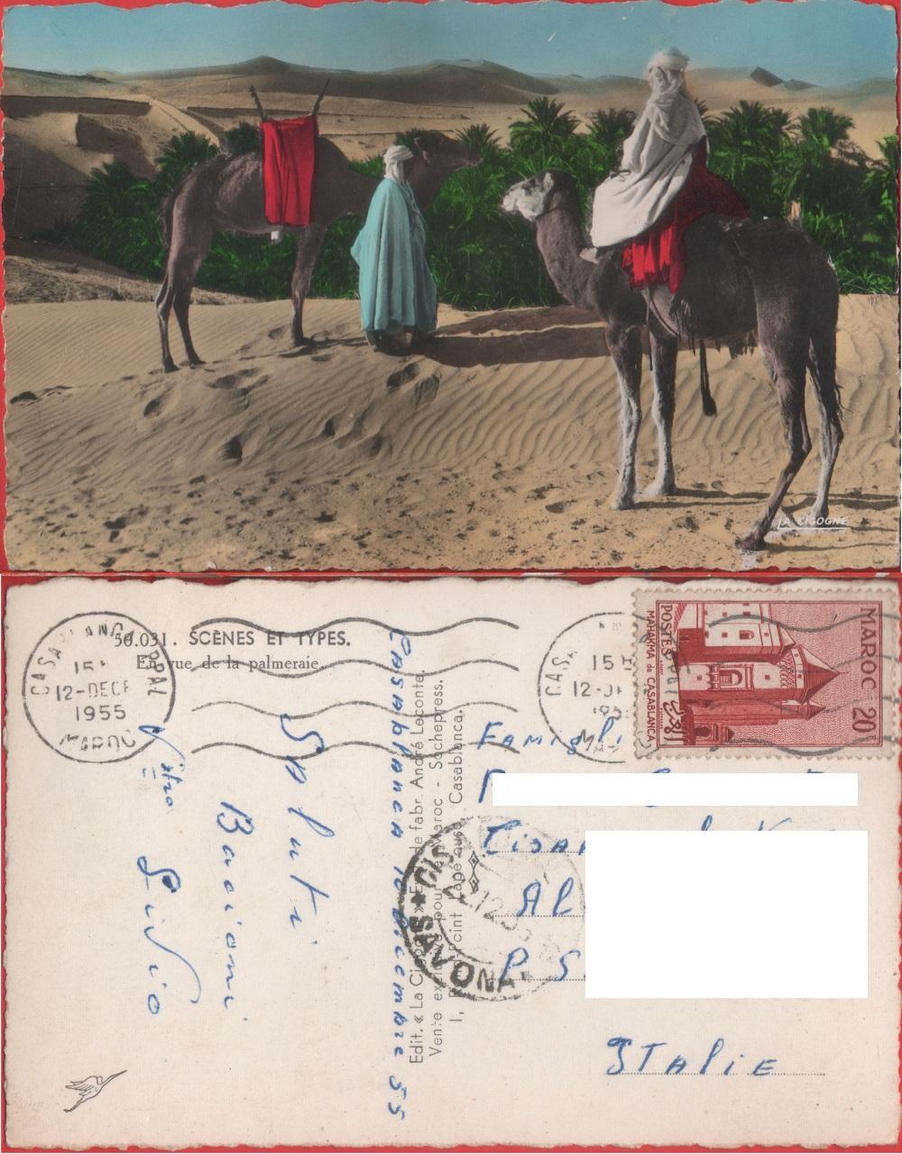 Scenes et Types (Marocco). Viaggiata 1955