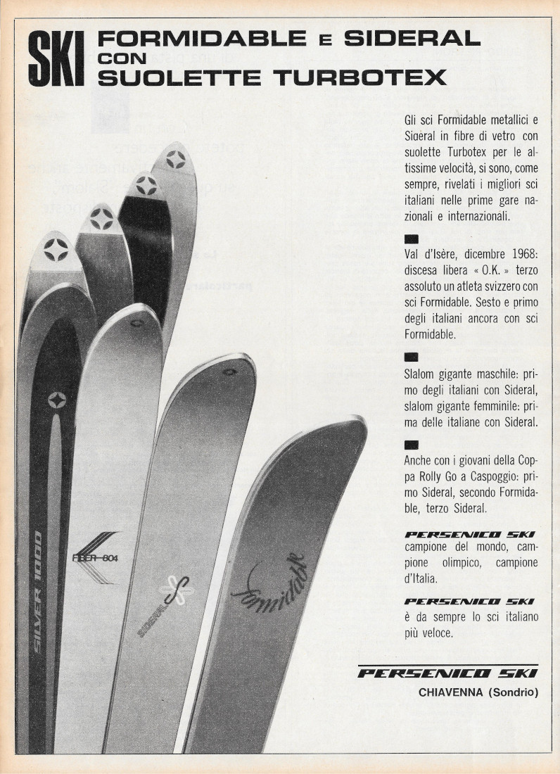 Sci Formidable con suolette Turbotex - Advertising 1968