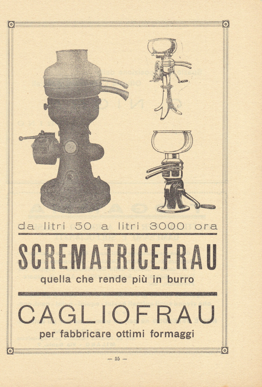 Scrematrice Frau. Advertising 1947