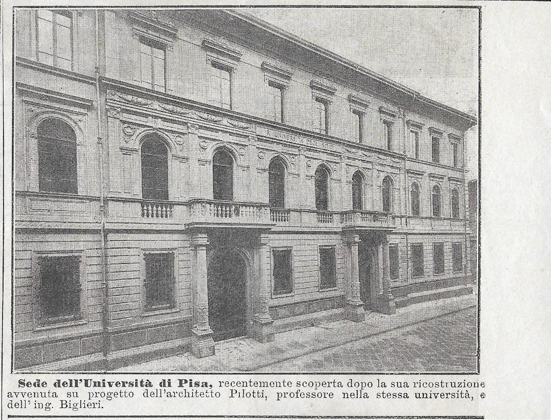 Sede dell'Università di Pisa recentemente scoperta dopo... Stampa 1912