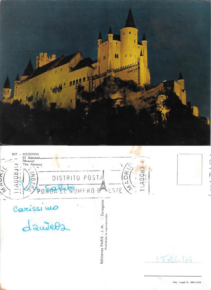 Segovia. L'Alcazar. Viaggiata 1983