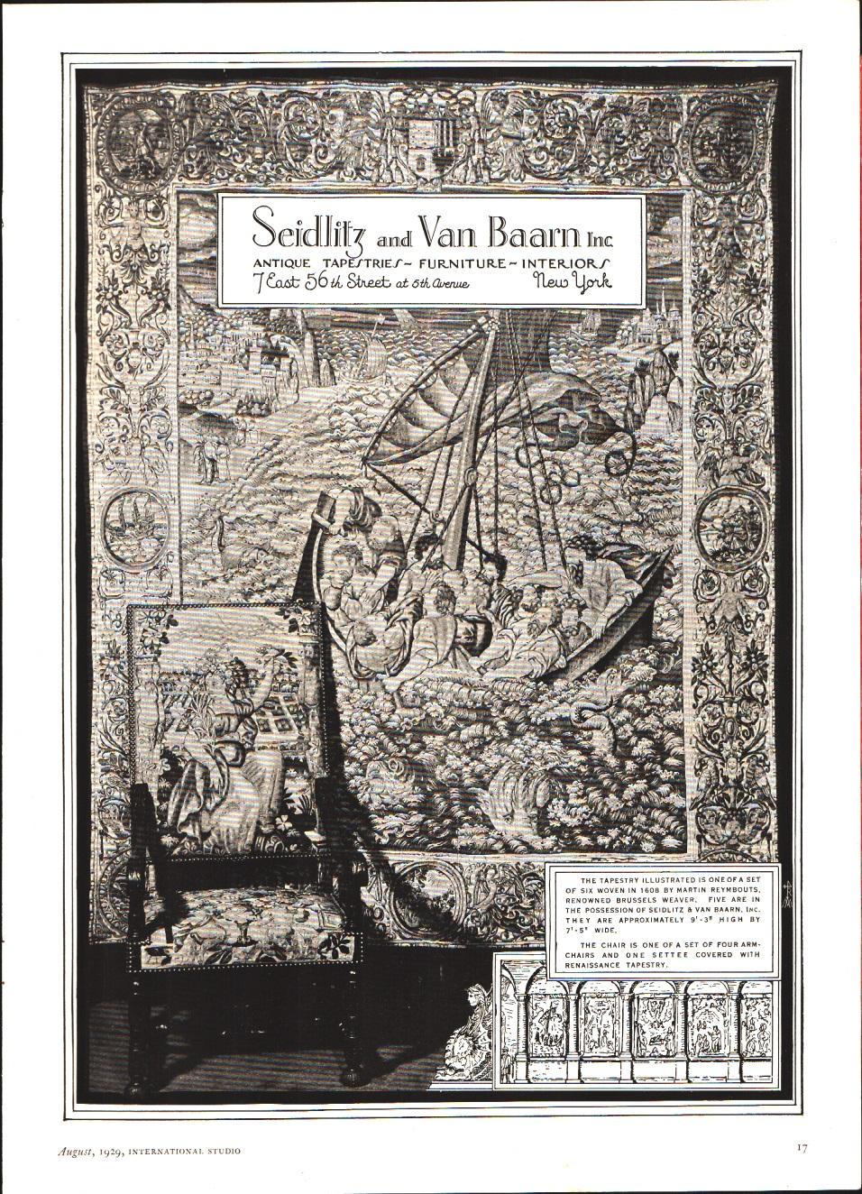 Seidlitz and Van Baar Inc. New York. Pubblicità 1929