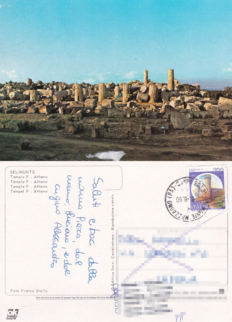 Selinunte. Tempio F - Atene - Viaggiata 1990