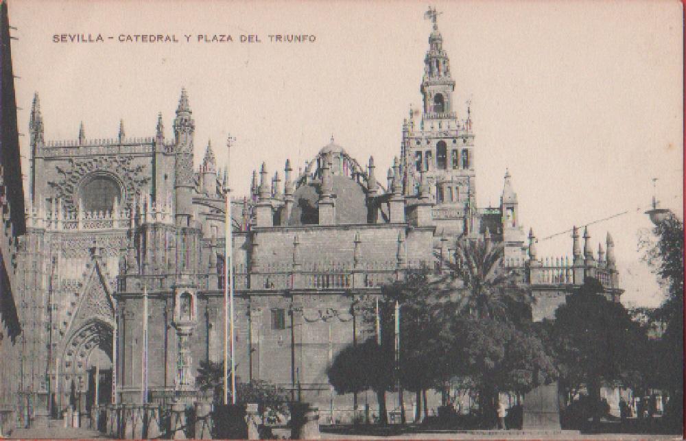 Sevilla. Catedral y plaza triunfo. Non viaggiata