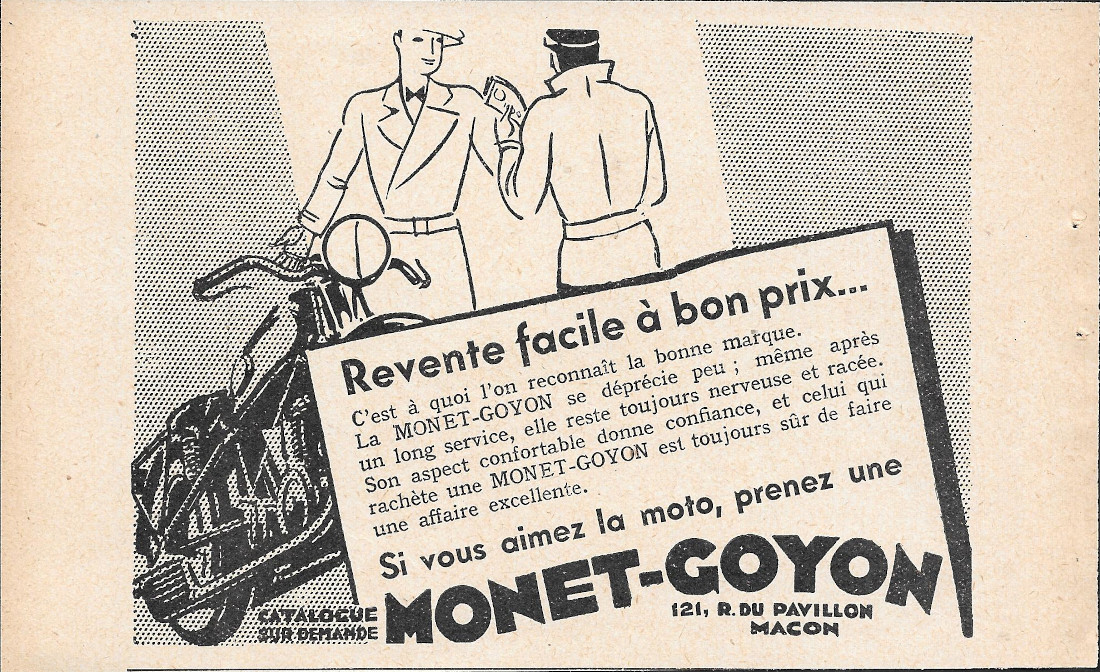 Si vous aimez la moto, prenez une Monet-Goyon - Advertising …