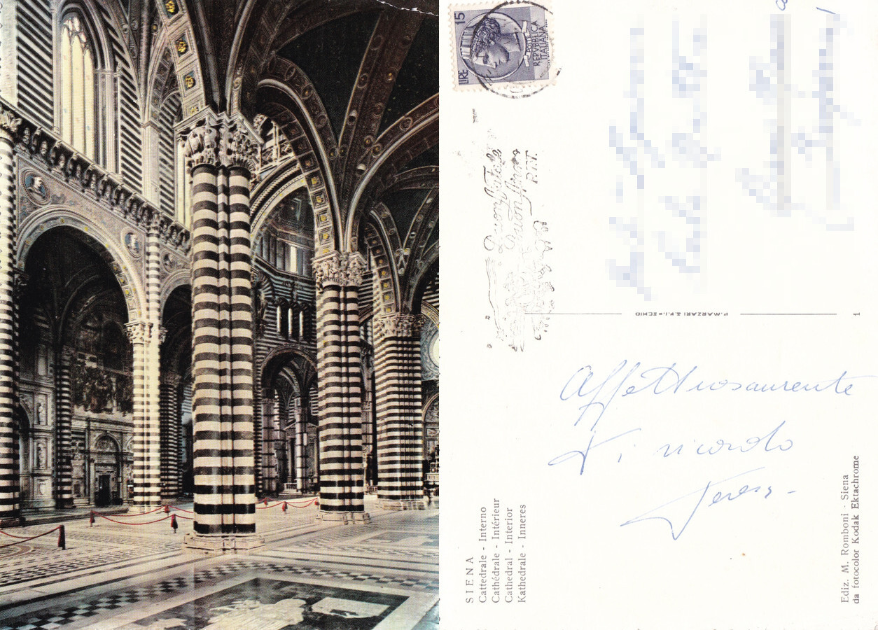 Siena. Cattedrale, interno. Viaggiata
