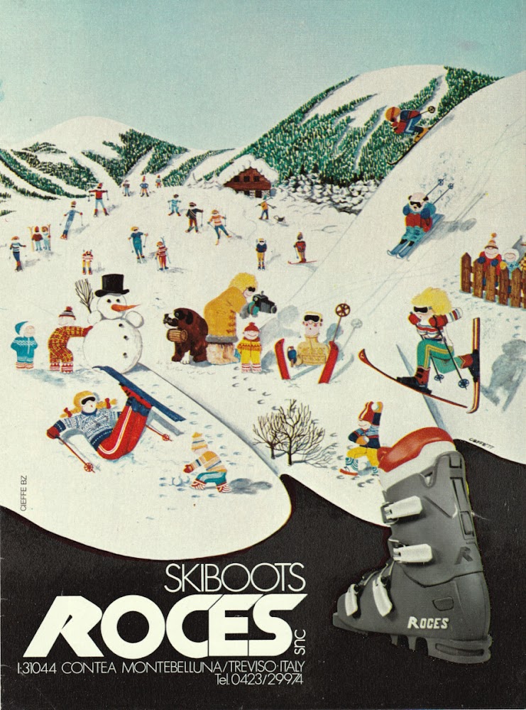 Skiboots Roces. Advertising 1977
