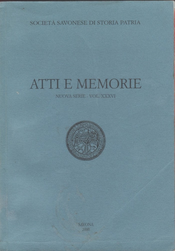 Società Savonese di Storia Patria. Atti e memorie, nuova serie …