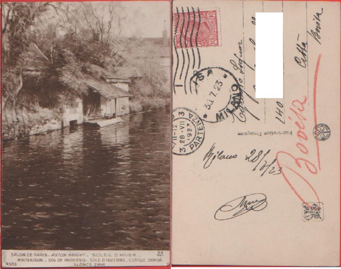 Soleil d'hiver (Aton Knight). Salon de Paris . Viaggiata 1923