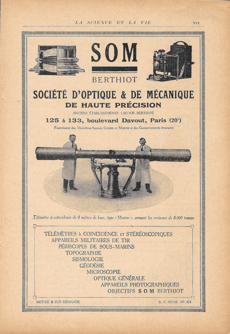 SOM Societe d'Optique &amp; Mecanique de Haute Precision - Advertising …