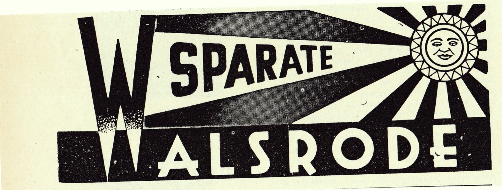 Sparate Walsrode. Advertising 1961