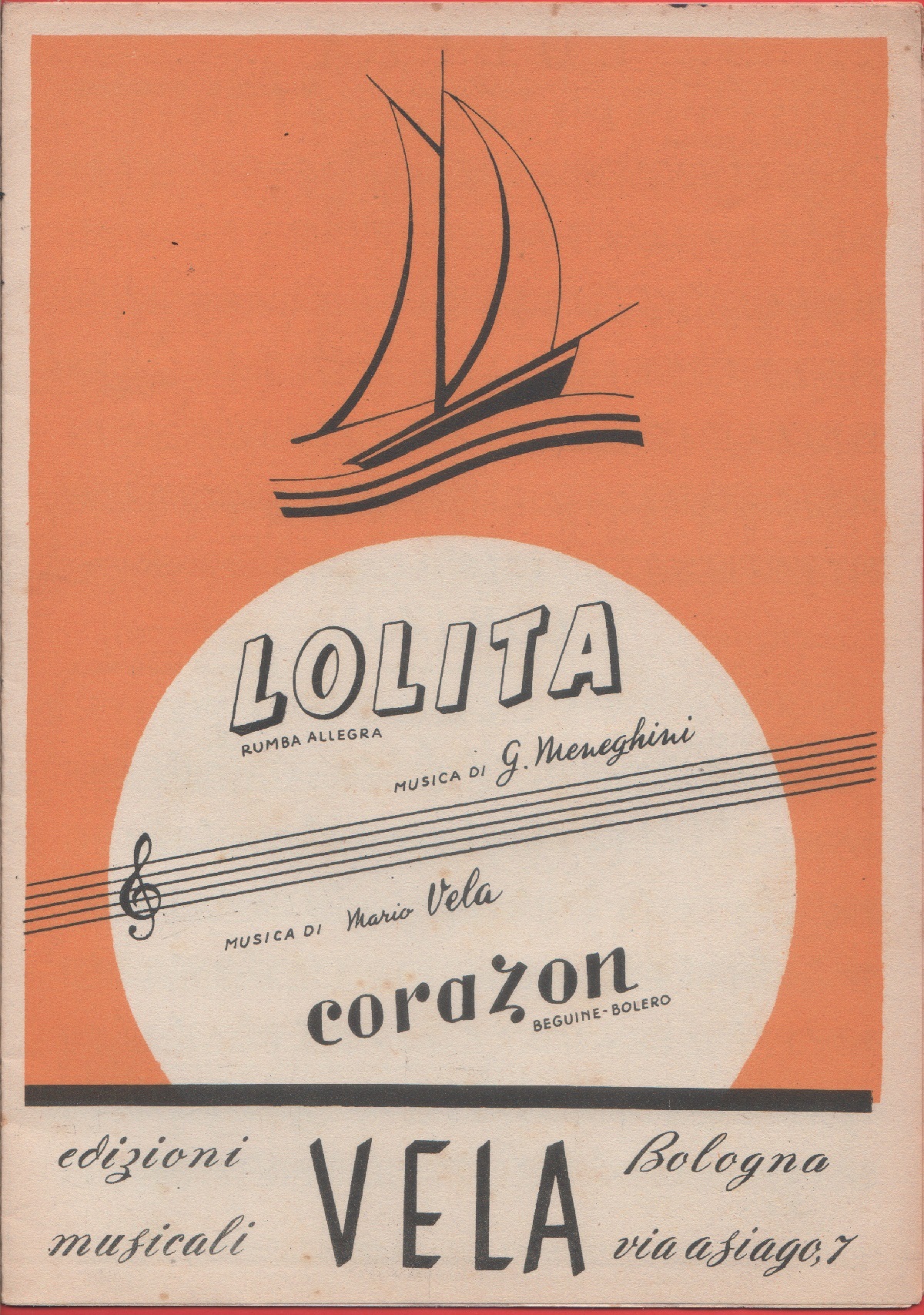 Spartito. Lolita; Corazon. Ediz. Vela