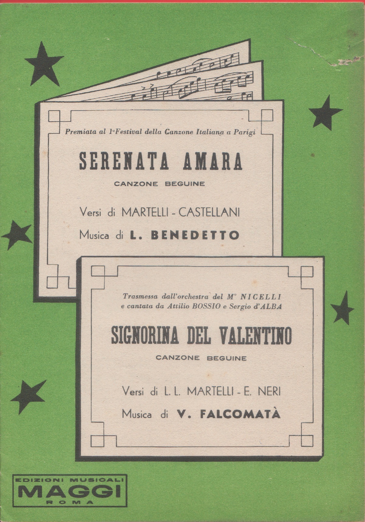 Spartito. Serenata amara; Signorina del Valentino. Ediz. Maggi