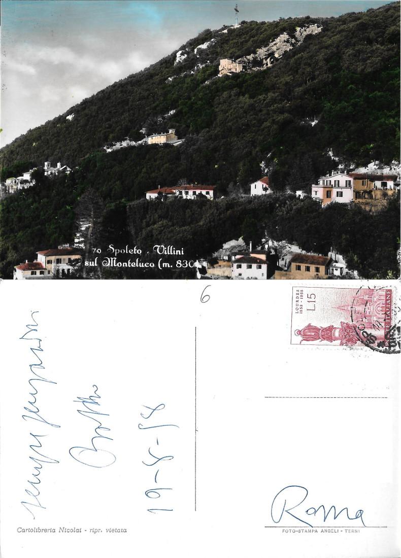Spoleto. Villini sul Monteluco. Viaggiata 1961
