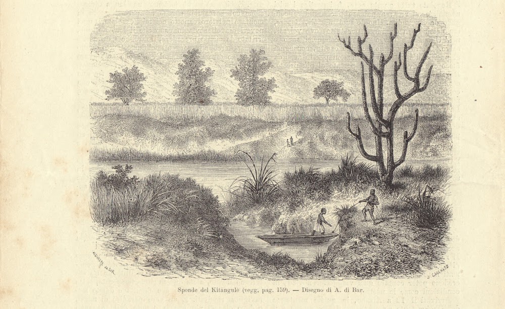 Sponde del Kitangulé (Uganda). Illustrazione 1864