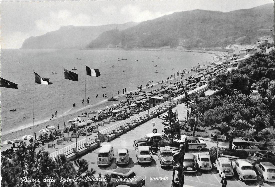 Spotorno. Spiaggia di Ponente. Ed. Cecami. Non viaggiata, auto