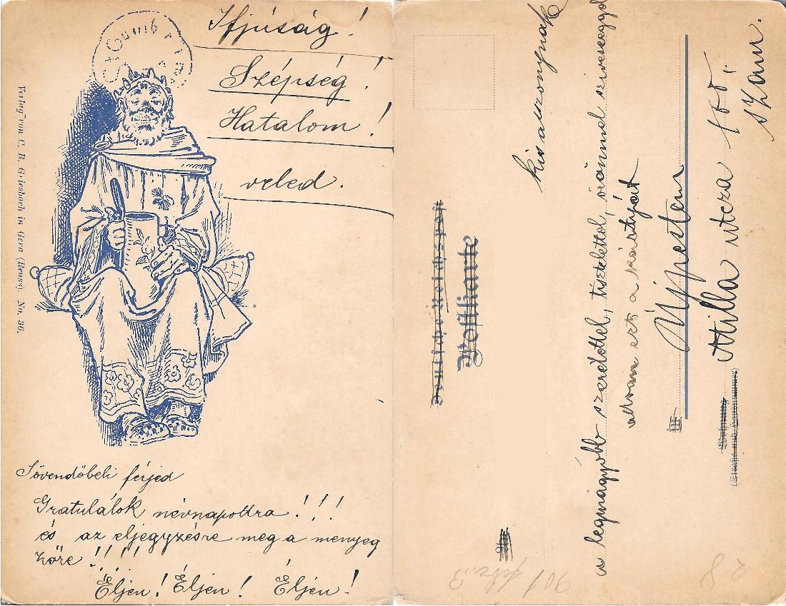 St. Gambrinus. Viaggiata 1901