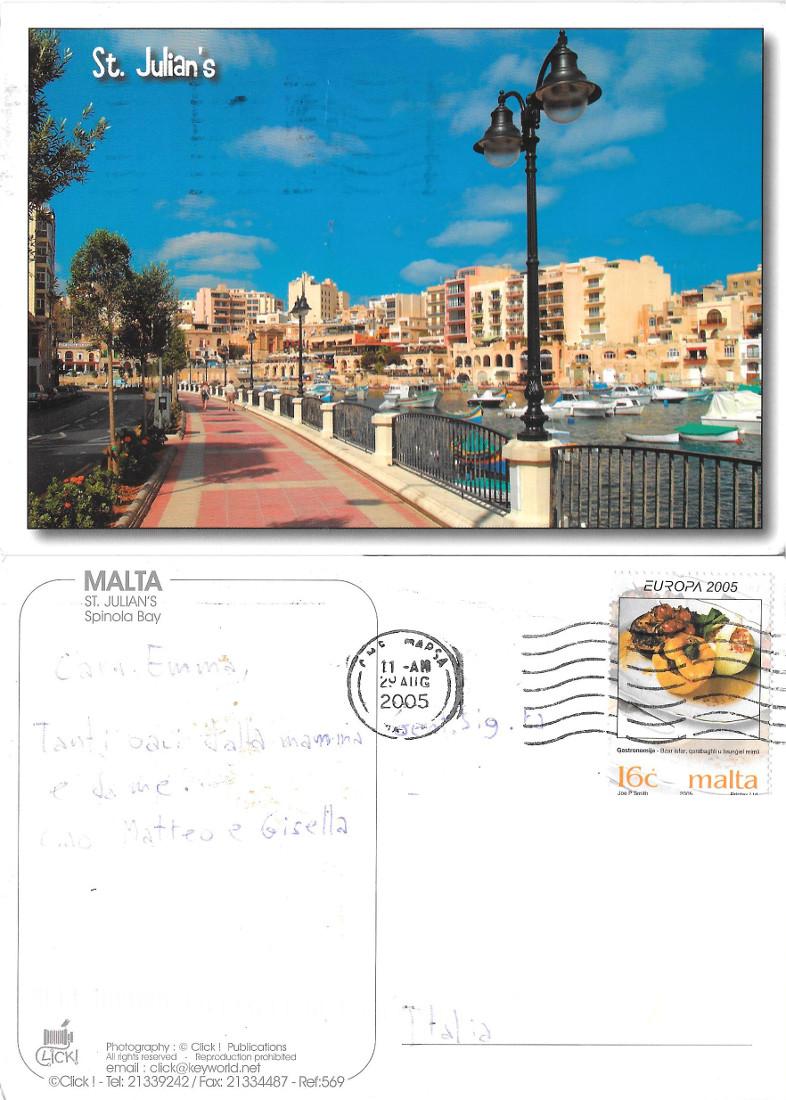 St. Julian's. (Malta) Spinola Bay. Viaggiata 2005