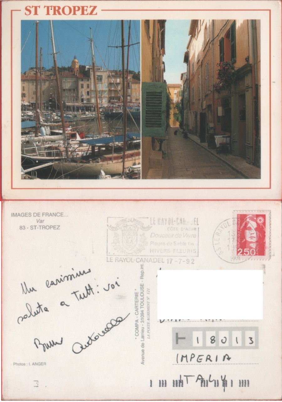St. Tropez. Vedute. Viaggiata 1992