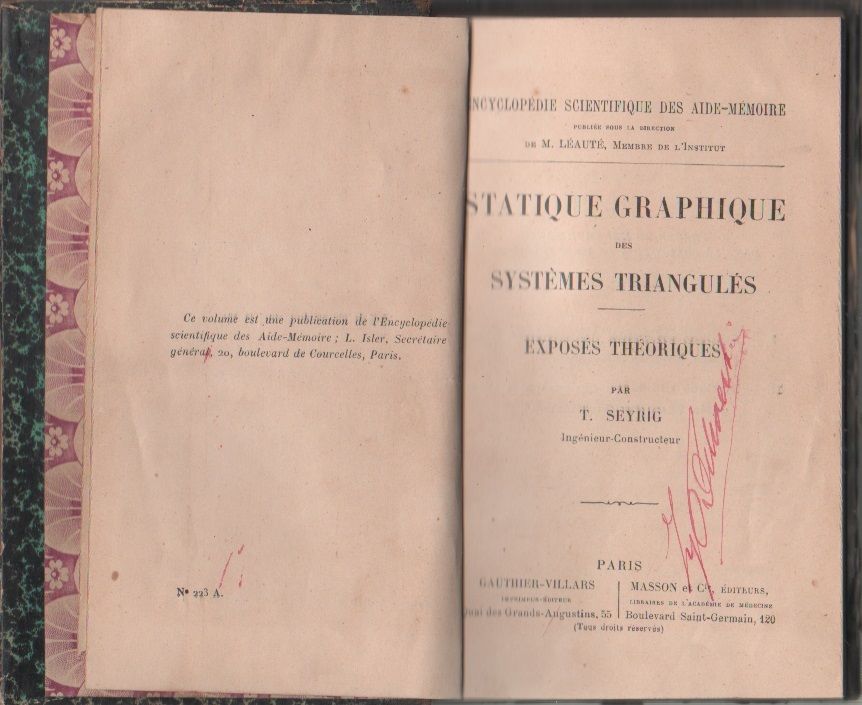 Statique graphique des systèmes triangulés - Seyrig T.